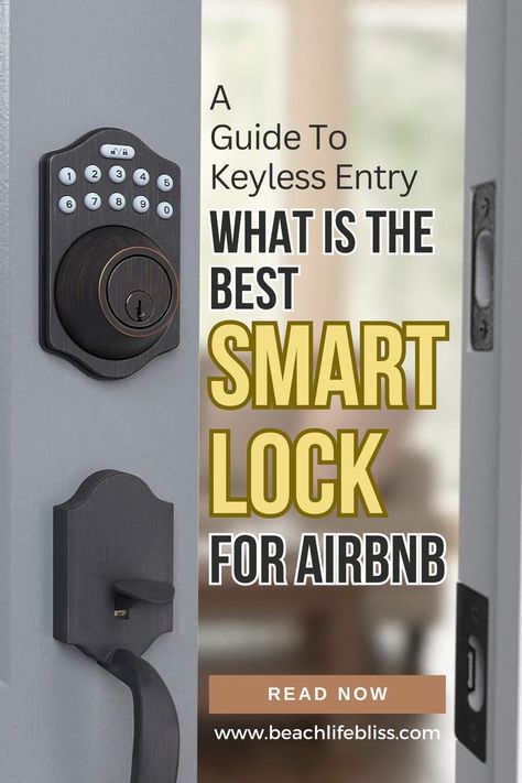 What is the best smart lock for Airbnb? As an Airbnb host and vacation rental owner, you want to make sure it’s easy for your guests to gain access to your property and that it’s also minimal effort on your part. Read the blog now. Airbnb Rentals, Airbnb Host, Smart Lock, Short Term Rental, Keyless Entry, Rental Property, You Choose, House Rental, Vacation Rental