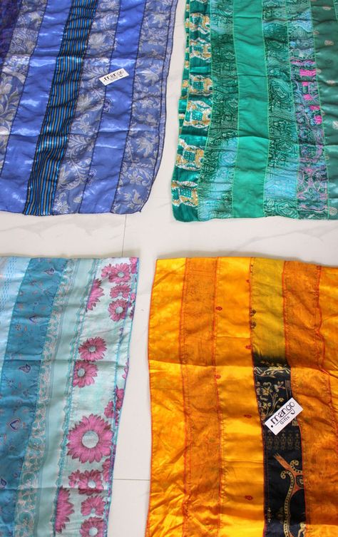 Recycled Scarves, Sari Scarf, Patchwork Scarf, Wrap Clothing, Handmade Scarf, Handmade Scarves, Silk Sari, Women Shawl, Scarf Gift