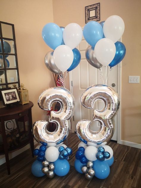 Number Balloon Columns, Number Balloon Stand, Number Balloon Bouquet, Grad Decorations, Rubber Ducky Birthday, 60 Balloons, Balloon Pillars, Guys 21st Birthday, Stitch Party