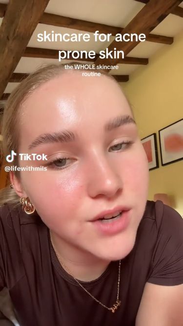 TikTok · millie mae Sensitive Acne Prone Skin, Acne Moisturizer, Forehead Acne, Dry Skincare, Acne Prone Skin Care, Acne Makeup, Skin Diet, Inkey List, Best Acne Products