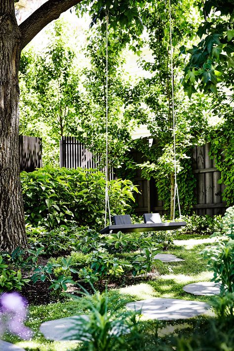 Before & After: A Two-Faced Victorian Garden with a Secret - Gardenista Corner Landscaping, Victorian Garden, Meteor Garden 2018, Summer 19, Walled Garden, Garden Swing, Luxury Garden, Backyard Garden Design, Kew Gardens