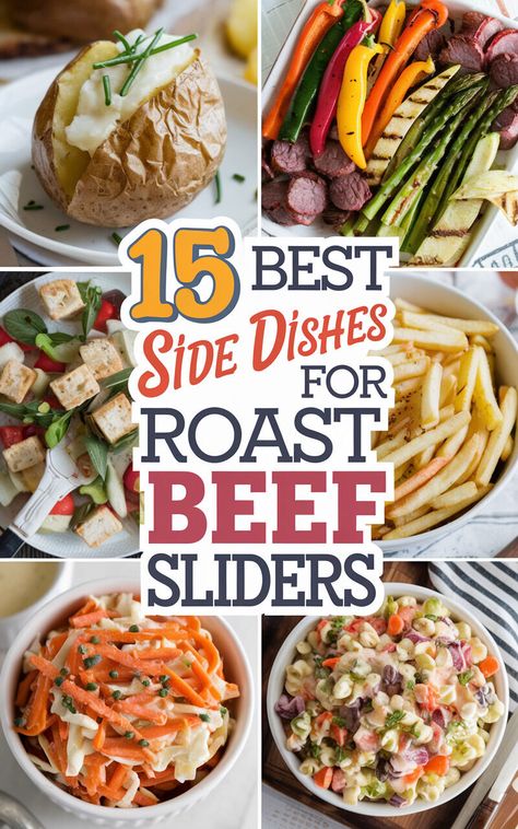 Craving something tasty to go with your roast beef sliders? Check out these mouthwatering side dish options! 🍟🥕 #foodcravings #delicious Italian Beef Dinner Sides, Italian Beef Sandwiches Sides, Sides For Bbq Beef Sandwiches, What To Serve With Roast Beef, Sides For Roast Beef Sandwiches, Roast Beef Sides Dishes, Sides For Roast Beef Dinner, Roast Beef Dinner Side Dishes, Roast Beef Sandwich Sides