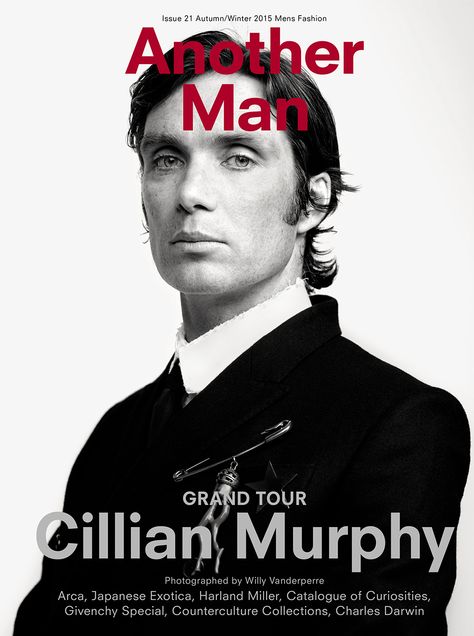 Another Man A/W15 is here! Starring Cillian Murphy, shot by Willy Vanderperre and styled by Alister Mackie. See more here: http://www.anothermag.com/fashion-beauty/7818/another-man-a-w15-grand-tour Cillian Murphy Magazine, Cillian Murphy Movies, Murphy Actor, Magazine Wall, Man Magazine, Cillian Murphy Peaky Blinders, Irish Actors, Charles Darwin, Male Magazine