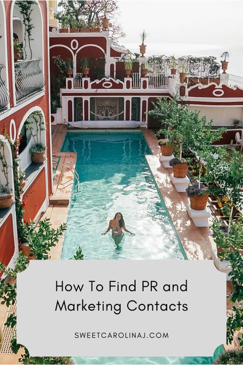 How to find the press and marketing contacts for your favorite brands, hotels, pr companies, and more! Making sure you email your pitch to the right contact. Make sure that your pitch gets seen so that you can collaborate with your favorite companies and brands! Hotel Collaboration, Ugc Creators, Hotel Marketing, Hotel Inspiration, Airbnb Promotion, Travel Content, Beginner Blogger, Summer Mood, Blogger Tips