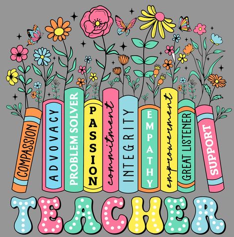 Powerful Sayings, Teacher Book, Teach Love Inspire, Png Floral, Teacher Books, Quote Png, Modge Podge, Tshirt Ideas, Teacher Quotes