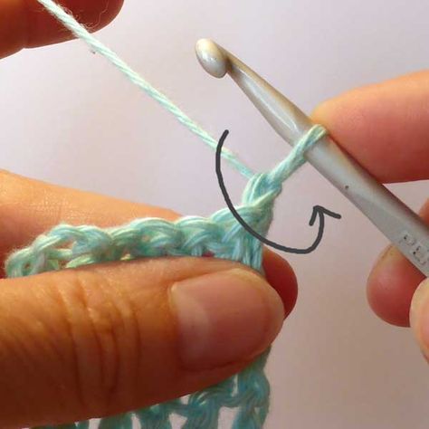 How to start a new row with a fake crochet stitch. How To Start Next Row Crochet, How To Start Second Row Of Crochet, How To Start A New Row In Crochet, How To Start A Second Row Crochet, Crochet Queen, Crocodile Stitch, Crochet Tips, Crochet Things, Crochet Tutorials