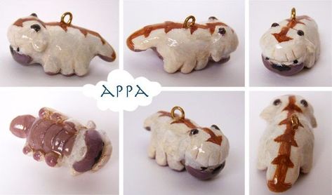 Appa Clay Sculpture, Appa Pottery, Ceramica En Frio Ideas, Avatar Crafts, Appa Hat, Kidcore Art, Precious Metal Clay Jewelry, Sculpture Art Clay, Metal Clay Jewelry