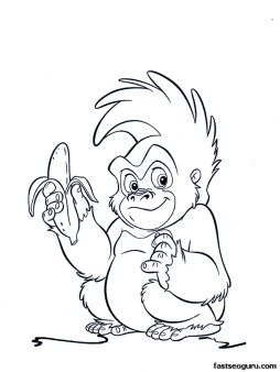 Tarzan Tattoo, Monkey Coloring Pages, Disney Character Drawings, Baby Coloring Pages, Disney Art Drawings, Disney Colors, Cartoon Coloring Pages, Disney Coloring Pages, Disney Tattoos