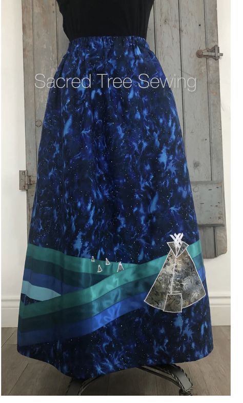 Trendy Gifts For Women, Native Clothing, Native American Dress, Ribbon Skirt, Native Dress, Skirt Inspiration, Native American Clothing, Feather Skirt, Ribbon Skirts