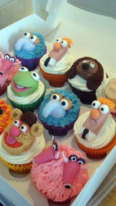 Muppets Cupcakes Muppet Cupcakes, Cupcakes Amor, Die Muppets, Muppets Party, Cookies Cupcake, Creative Cupcakes, Cupcakes Decorados, Love Cupcakes, The Muppets