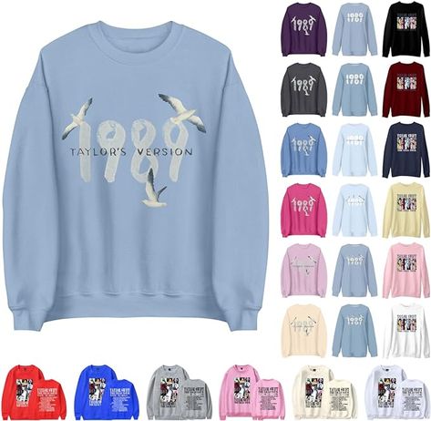 1989 Sweatshirt Oversized Casual Trendy Graphic Version Long Sleeve Pullovers Fashion Crew Neck Winter Concert Merch Outfits at Amazon Women’s Clothing store Merch Outfits, 1989 Sweatshirt, Taylor Swift Shoes, Taylor Version, Taylor Swift Costume, Swift Outfits, Apple Watch Bands Fashion, Dream Items, Concert Merch