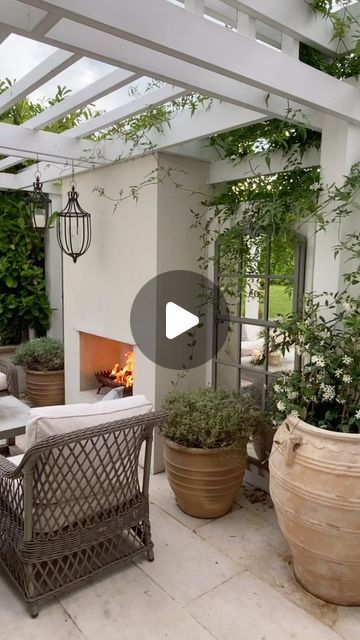 Debbie Harris on Instagram: "Patiently waiting and hoping that the Jasmine trails round the pergola and fireplace again this year like this. A little secret though some of this was growing from my next door neighbours side so I have very politely asked them not to prune it back, as I absolutely love it growing from all angles! 

For anyone wanting to grow similar it’s actually called Trachelospermum jasminoides commonly known as Star Jasmine 

Hope you have had a good Sunday. I’ve just posted on stories what I’ve been up to in garden x

#gardenfireplace #outdoorfireplace #pergola #gardendesign #gardeninspiration #trailingjasmine" Garden With Fireplace, Pergola With Plants, Pagoda Garden Ideas, Pergola And Fireplace, Courtyard Fireplace, Jasmine Garden, Garden Fireplace, Trachelospermum Jasminoides, France House