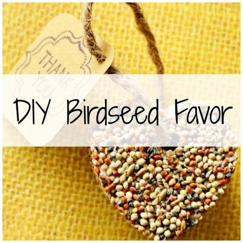 birdseed Birdseed Party Favors, Birdseed Favors, Bird Seed Favors, Ideas For Crafts, Bird Suet, Bird Baby Shower, Baby Shower Favors Diy, Wedding Gift Pack, Knitting Diy