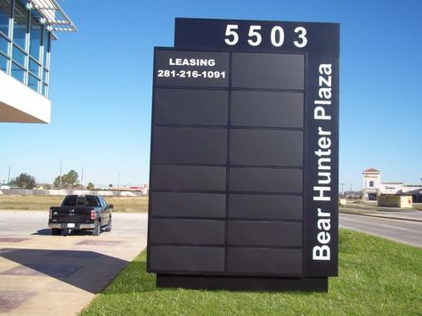 Multi-Tenant Pylon Monument Signage, Pylon Signage, Pylon Sign, Signage Board, Monument Signs, Strip Mall, Outdoor Shopping, Signage Design, Shopping Center