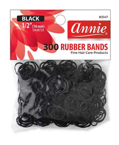 Material	Rubber
Brand	Annie
Color	Black
Unit Count	300 Count Fine Hair Care, Annie Hall, Black Rubber Bands, Small Packaging, Hair Rubber Bands, Hair Supplies, Hair Pomade, Elastic Hair Ties, Braided Headband