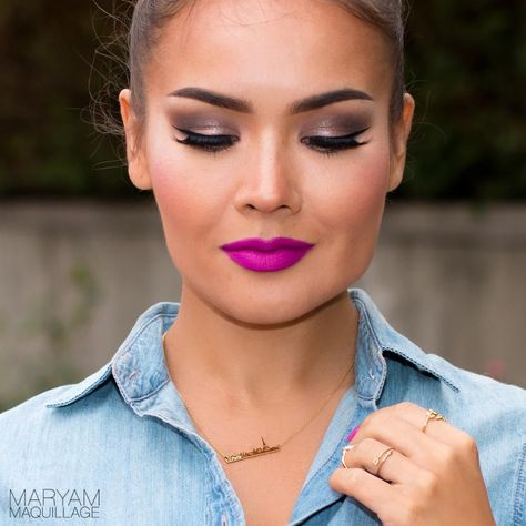 Fuscia Lips Makeup, Magenta Lips Makeup Look, Magenta Lipstick, Magenta Lip, Fuchsia Lipstick, Lipstick Jungle, Permanent Lipstick, Hot Pink Lips, Purple Lips