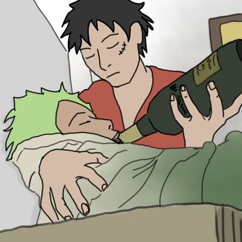 luffy bottle feeding zoro a bottle of sake Zoro Meme, Meme One Piece, Zoro And Luffy, One Piece Funny Moments, رورونوا زورو, One Piece Photos, One Piece Cartoon, Feeding Baby, Great Man