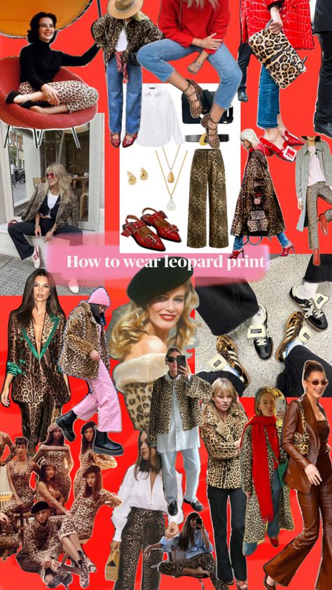 Leopard print outfits with red and blue accents. Accessories and shoes #leopardprint #y2k #retro #mobwifeaesthetic #aesthetic Outfits With Red, Leopard Outfit, Leopard Print Outfits, Leopard Outfits, Mob Wives, Blue Leopard, Cycling Fashion, Y2k Retro, Red Outfit