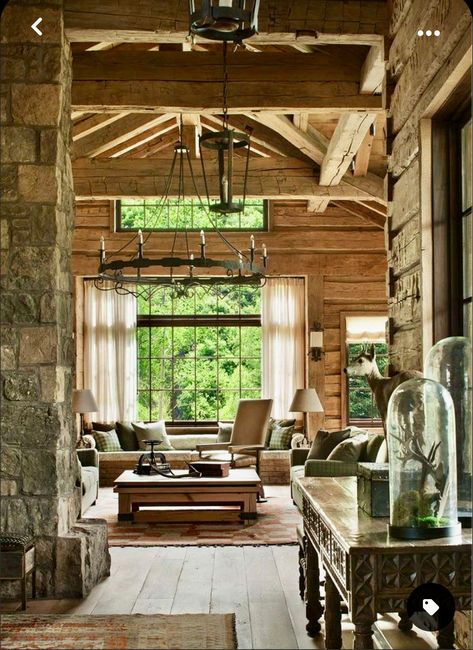 Colorado Interior Design, Log Cabin Kitchens, Log Home Kitchens, Log Home Interiors, Log Home Decorating, Mountain Ranch, Cabin Kitchens, Country Interior, Rustic Bedding