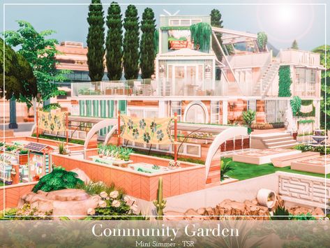 The Sims Resource - Community Garden Garden Sims 4, The Sims 4 Lots, Sims 4 Kitchen, Building A Community, Sims 4 Bedroom, Garden Bags, Casas The Sims 4, Jungle Adventure, Sims 4 Downloads