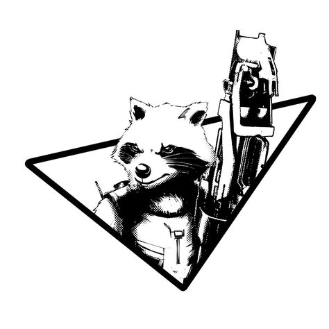 Guardians Of The Galaxy Rocket Tattoo, Rocket Guardians Of The Galaxy Tattoo, Rocket Tattoo Guardians Of The Galaxy, Rocket Racoon Tattoo, Rocket Raccoon Tattoo, Guardians Of The Galaxy Tattoo, Racoon Tattoo, Raccoon Tattoo, Rocket Tattoo