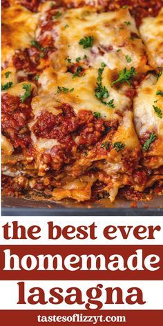 Looking for a classic lasagna recipe? You've found it! This easy homemade lasagna transform your family's Italian night. We'll give you hints and exact ingredients to use for the best lasagna your family has ever had. 5 Cheese Lasagna, Barilla Lasagna Recipe, Lasange Recipe, Best Homemade Lasagna, Authentic Italian Lasagna, World's Best Lasagna, Homemade Lasagna Recipe, Easy Homemade Lasagna, Homemade Lasagna Recipes