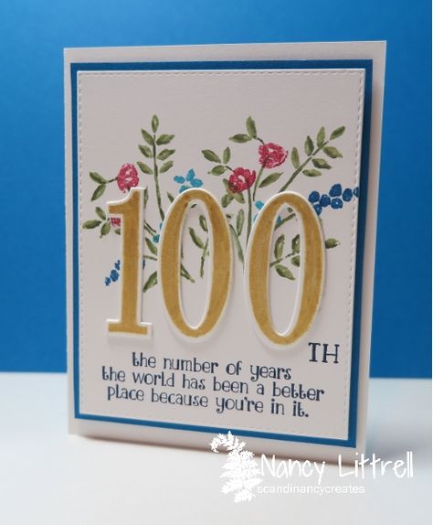 100th Birthday Party Ideas, Milestone Birthday Cards, 100th Birthday Card, 100 Birthday, Old Birthday Cards, 100th Birthday Party, Large Numbers, 100th Birthday, Birthday Card Ideas