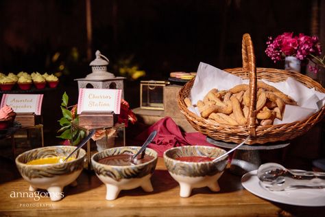 Handmade Churro Station #MexicanChurro #MexicanSweets #EventDesignByMariannaIdirin #CaboSanLucas #LuxuryCaboEvents #Morethenweddings www.mariannaidirin.com Churro Table, Churro Station, Backyard Tent Wedding, Mexican Inspired Wedding, Mexican Sweets, Taco Twosday, Birthday Fiesta, Food Bars, Sweet Tables