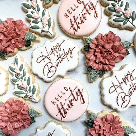 30th Birthday Party Women, Dirty 30 Birthday Party, 30th Birthday Party Themes, Birthday Biscuits, 30th Birthday Ideas For Women, 30th Bday Party, 30th Birthday Themes, 30th Birthday Party Decorations, Berry Branch