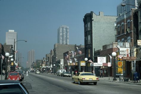 SF Chicago Library, Old Town Chicago, Architecture Memes, University Of Illinois At Chicago, Vintage Town, Band Au, Street Trees, Cottage Grove, Chicago History