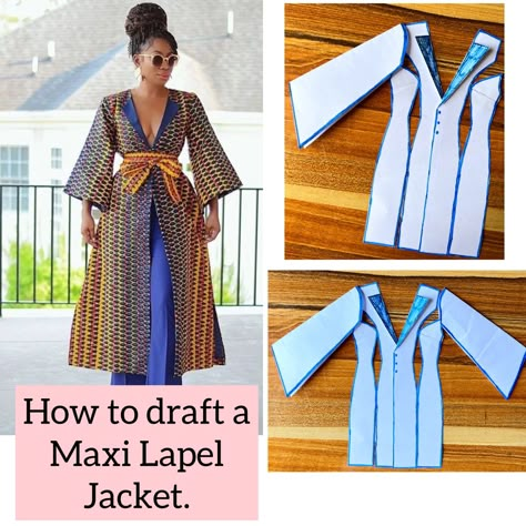 Precious Apparel, Wrap Blouse Pattern, Fashion Lessons, Kimono Outfit Work, Ladies Caftan, Fashion Courses, Sewing Clothes Women, African Wear Dresses, Sleeveless Blazer