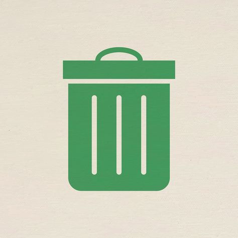 Trash can icon psd for business in flat graphic | free image by rawpixel.com / Minty Trash Logo, Trash Icon, Recycle Bin Icon, Beige Icons:), Desktop Icons, Trash Bins, Recycling Bins, Aesthetic Stickers, Green Aesthetic