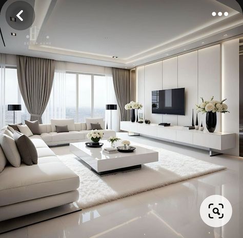 Fancy Living Rooms, Tv Fal, Luxury Living Room Decor, Latest Living Room Designs, Sala Grande, Home Hall Design, Interior Design Your Home, Hall Interior, Living Room Sofa Design