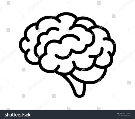 Brain or mind side view line art vector icon for medical apps and websites #Ad , #AD, #view#line#side#Brain Brain Vector, Brain Icon, Line Art Vector, Thread Art, File Design, Human Art, Flat Icon, Good Notes, Side View