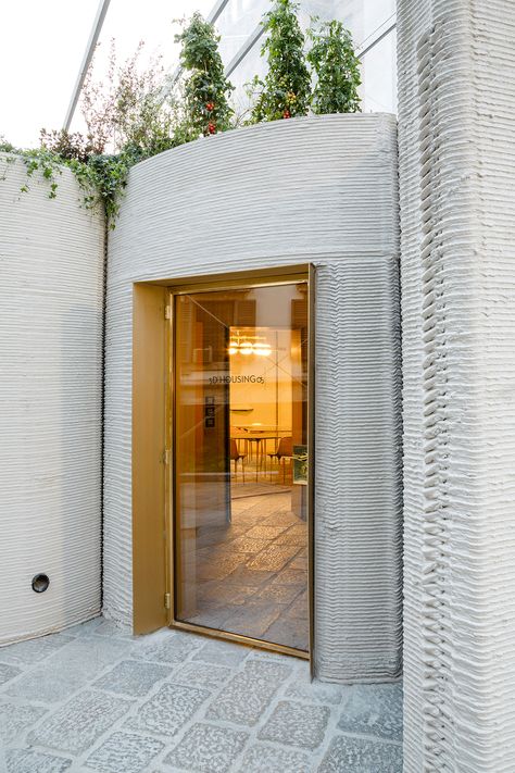 3d Printed Building, 3d Printed House, Printed Concrete, 3d Printing Architecture, Machine 3d, Trendy Interior Design, Concrete Houses, 3d Printing Art, Concrete Home