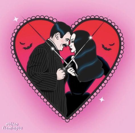 Addams Family Valentine, Valentines Prints, Addams Family Tv Show, Family Valentines Day, Etsy Cards, Adams Family, Family Tv, The Munsters, Witchy Wallpaper