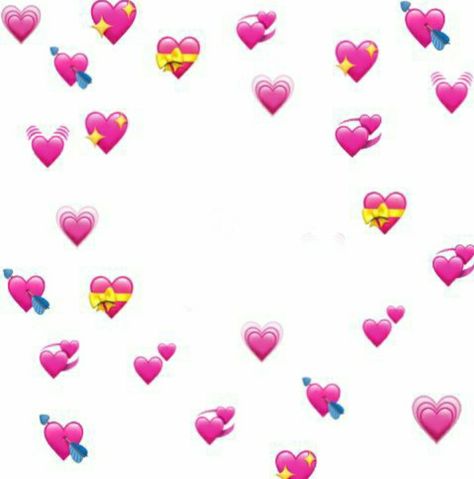 Heart Emoji Stickers, Aesthetic Emojis, Pink Heart Emoji, Love Emoji, Emoji Drawings, Heart Overlay, Emoji Backgrounds, Snapchat Stickers, Emoji Love