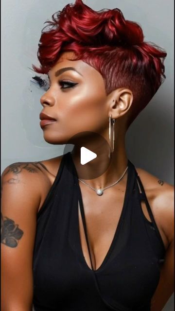 Mohawk Pixie Cut For Black Women, Mohawk For Women, Pixie Shaved Sides, Short Hair Pixie Cuts Black Women, Mohawk Hairstyles For Black Women, Textured Mohawk, Pixie Cuts For Black Women, Pixie Cut Shaved Sides, Short Hair Mohawk