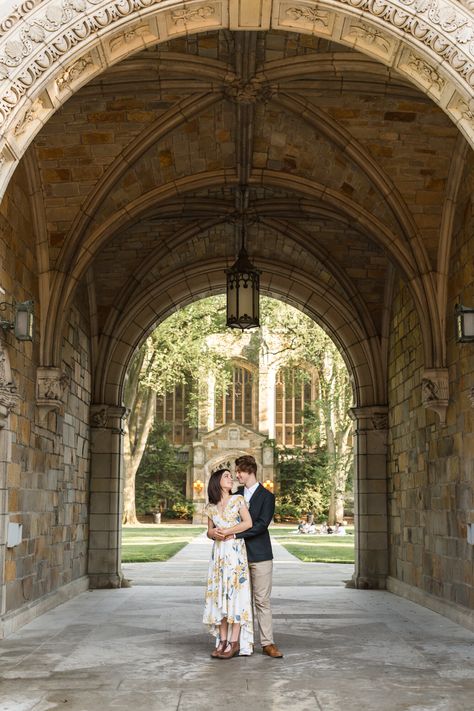 Law Quad Ann Arbor, Ann Arbor Photoshoot, Engagement Photos Michigan, Ann Arbor Engagement Photos, Michigan Engagement Photos, Spring Engagement Photos Outfits, Ann Arbor Michigan, Spring Engagement Photos, Couple Engagement Pictures