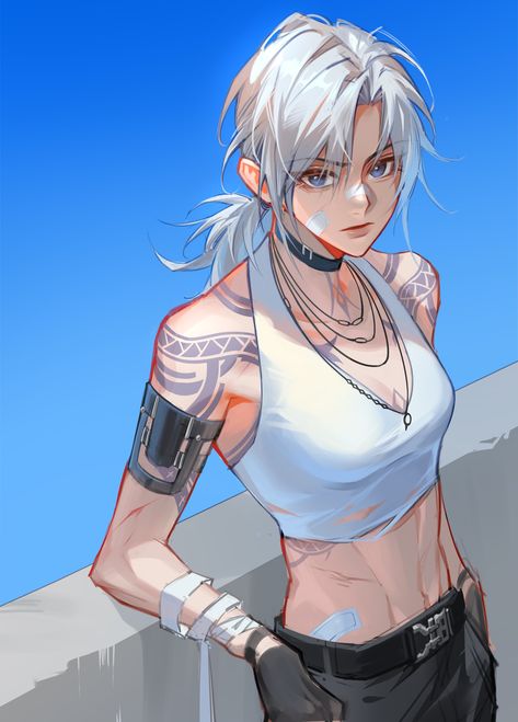 Chica Punk, Path To Nowhere, Character Role, Female Character Concept, Dark Art Illustrations, Warrior Girl, Female Character Design, White Hair, Character Concept