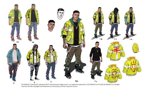 David’s Jacket | Cyberpunk Wiki | Fandom Paramedic Outfit, Cyberpunk Outfit Design, Jacket Cyberpunk, Cyberpunk Jacket, David Martinez, Cyberpunk Outfit, Brazilian Men, Sci Fi Tech, Cyberpunk Clothes