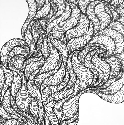 Line Repetition Art, Repetitive Doodles, Repetition Art, Line Doodles, Zentangle Artwork, Texture Drawing, Zen Doodle Art, Geometric Design Art, Easy Doodle Art