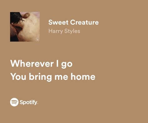 Harry Styles Lyrics Spotify, Sweet Creature Lyrics, Happy Song Lyrics, Harry Styles Songs, Style Lyrics, Harry Styles Aesthetic, Aesthetic Music, Happy Song, Music Spotify