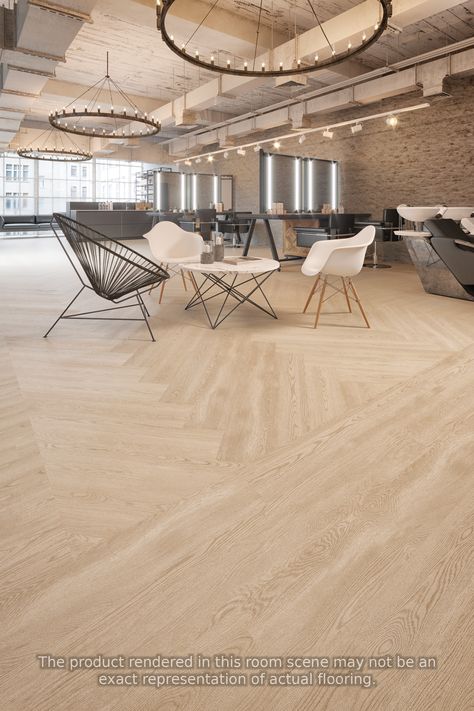 Modern Industrial Office Design, Modern Industrial Office, Industrial Office Design, Lvp Flooring, Lvt Flooring, Commercial Carpet, Church Interior, Cleaning Wood, Commercial Flooring