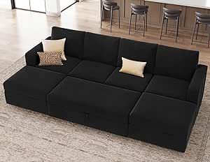 Sofa With Pull Out Bed, Large Storage Ottoman, Couches For Living Room, Comfortable Sofa Bed, Sectional Couches, Living Room Black, Pull Out Couch, Pull Out Sofa Bed, Pull Out Sofa