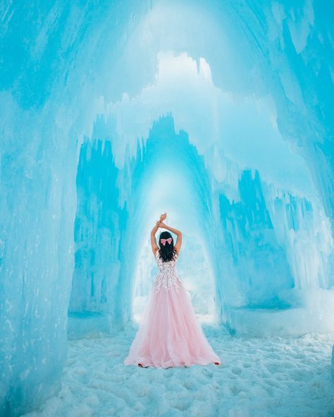 Travel Tips And Tricks, Snow Photoshoot, Ice Castle, Castle Pictures, Long Lake, Ice Castles, New Brighton, Chicago Travel, Utah Usa