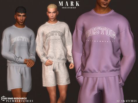 The Sims Resource - MARK sweatshirt Sims Resource Male Clothing, Sims 4 Cc Sportswear Men, Sims 4 Cc The Sims Resource Clothes Male, Sims 4 Male Cc Alpha, Sims 4 Male Shirts, The Sims 4 Mods Men, Sims Cc Clothes Male, Guy Sims, Ts4 Cc Men