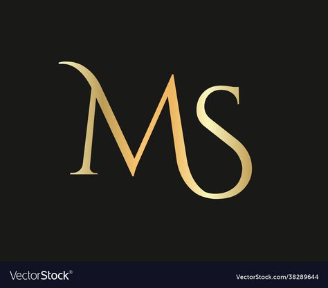 Sm Letter Logo, Ms Logo Design, Ms Logo, Letter Vector, Retro Logos, Monogram Jewelry, Letter Logo Design, Vintage Typography, Minimal Modern