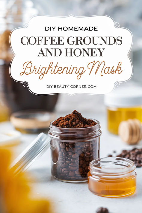 51 Best DIY Homemade Skincare Recipes with Coffee Grounds Coffee Grounds Face Mask, Honey And Coffee Face Mask, Coffee Skin Care, Recipes With Coffee, Natural Face Mask Recipes, Natural Facial Hair Removal, Diy Eye Mask, Coffee Mask, Homemade Skincare