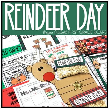 Reindeer Day Holiday Christmas Activities by First Grade Roars | TpT Winter Kindergarten Activities, December Activities, Kids Homework, Merry Christmas Yall, Math Crafts, Winter Kindergarten, Christmas Week, Theme Days, Reading Comprehension Activities